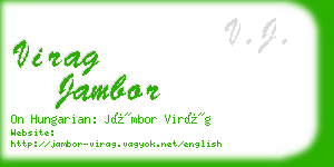 virag jambor business card